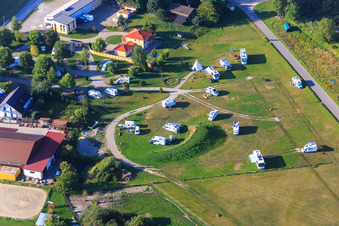 Aerial view of Womo Park Ortenau - Junglas Design GmbH & Co KG in Meißenheim in the state Baden-Wuerttemberg, Germany