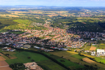 City view from the west in Weingarten in the state Baden-Wuerttemberg, Germany