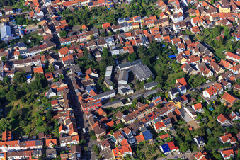 Aerial view of Haus Edelberg Senior Center Weingarten in Weingarten in the state Baden-Wuerttemberg, Germany