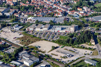 REWE, Deichmann in Bretten in the state Baden-Wuerttemberg, Germany