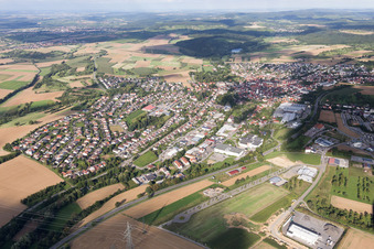 Aerial view of Knittlingen in the state Baden-Wuerttemberg, Germany