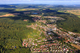 Overview of the town from the west in Maulbronn in the state Baden-Wuerttemberg, Germany