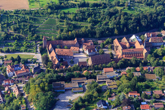 Aerial view of Monastery Maulbronn UNESCO World Heritage in Maulbronn in the state Baden-Wuerttemberg, Germany