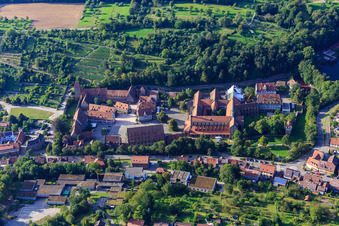 Monastery Maulbronn UNESCO World Heritage in Maulbronn in the state Baden-Wuerttemberg, Germany from above