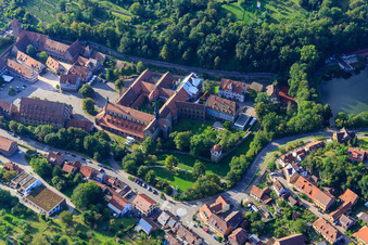 Monastery Maulbronn UNESCO World Heritage in Maulbronn in the state Baden-Wuerttemberg, Germany seen from above