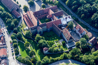 Aerial view of Complex of buildings of the monastery Maulbronn in Maulbronn in the state Baden-Wurttemberg
