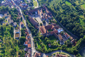 Bird's eye view of Monastery Maulbronn UNESCO World Heritage in Maulbronn in the state Baden-Wuerttemberg, Germany