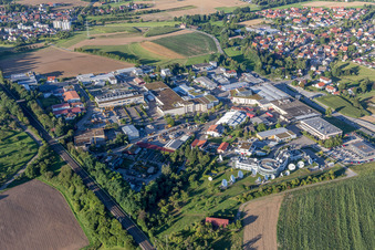 Industrial estate and company settlement Donaustrasse in Waldrems in the state Baden-Wurttemberg, Germany