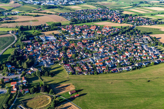 Aerial view of District Waldrems in Backnang in the state Baden-Wuerttemberg, Germany