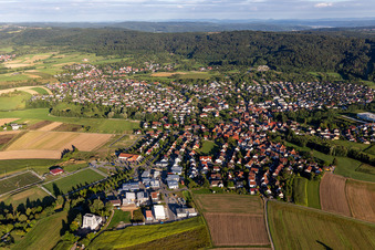 Wattenweiler from the northwest in Allmersbach im Tal in the state Baden-Wuerttemberg, Germany