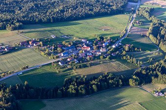 Aerial view of District Eutendorf in Gaildorf in the state Baden-Wuerttemberg, Germany