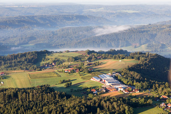 Building and production halls on the premises of Fertighaus WEISS GmbH in the district Scheuerhalden in Oberrot in the state Baden-Wurttemberg, Germany