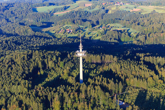 Hohebrach telecommunications tower in the forest in the district Trauzenbach in Großerlach in the state Baden-Wuerttemberg, Germany