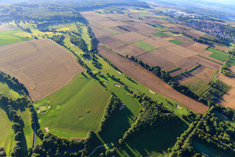Aerial photograpy of Golf and Country Club Schloss Liebenstein eV in Neckarwestheim in the state Baden-Wuerttemberg, Germany