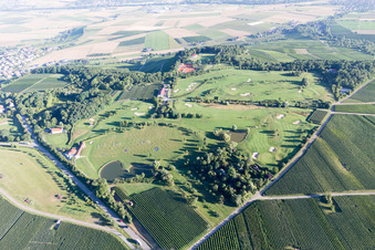 Aerial view of Golf in the district Treffentrill in Cleebronn in the state Baden-Wuerttemberg, Germany