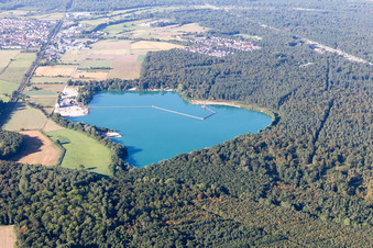 Quarry lake Weingarten in Weingarten in the state Baden-Wuerttemberg, Germany