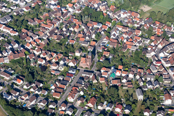 Aerial view of District Staffort in Stutensee in the state Baden-Wuerttemberg, Germany