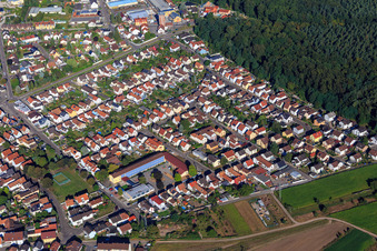 Schulstr with Lina Sommer Elementary School in Jockgrim in the state Rhineland-Palatinate, Germany