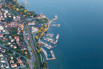Oblique view of District Ludwigshafen in Bodman-Ludwigshafen in the state Baden-Wuerttemberg, Germany