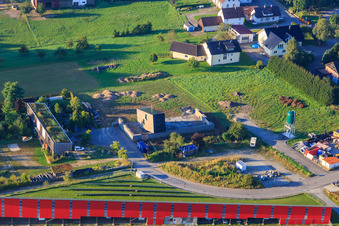 Aerial view of Multi-generation house Wald in the Geißwiesen in Wald in the state Baden-Wuerttemberg, Germany