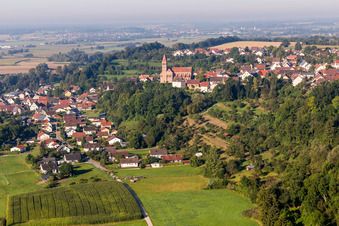 Village above the Danube in the district Hundersingen in Herbertingen in the state Baden-Wuerttemberg, Germany