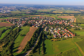 View of the town from the east in the district Blochingen in Mengen in the state Baden-Wuerttemberg, Germany