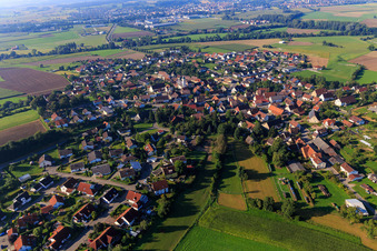 View of the town from the northeast in the district Blochingen in Mengen in the state Baden-Wuerttemberg, Germany
