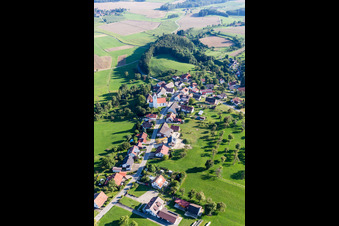 Aerial view of District Heudorf im Hegau in Eigeltingen in the state Baden-Wuerttemberg, Germany