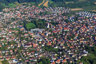View of the town from the west in Steißlingen in the state Baden-Wuerttemberg, Germany