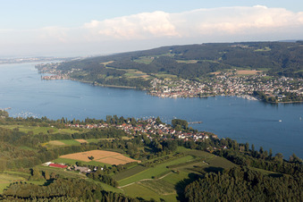 Village on the lake bank areas of Lake of Constance in Steckborn in the canton Thurgau, Switzerland