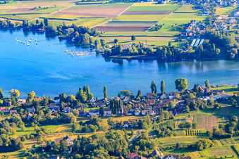 Lake Constance shores on the Untersee/Rhine on the Baden and Swiss sides in the district Stiegen in Öhningen in the state Baden-Wuerttemberg, Germany