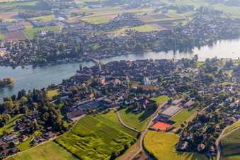 River - bridge construction across the Rhine in Stein am Rhein in the canton Schaffhausen, Switzerland