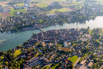 River - bridge construction across the Rhine in Stein am Rhein in the canton Schaffhausen, Switzerland
