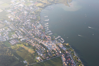 Aerial view of District Bodman in Bodman-Ludwigshafen in the state Baden-Wuerttemberg, Germany