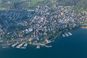 District Ludwigshafen in Bodman-Ludwigshafen in the state Baden-Wuerttemberg, Germany seen from above
