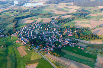 Aerial view of District Aach-Linz in Pfullendorf in the state Baden-Wuerttemberg, Germany