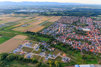 New development area Am Sonderbach in Offenbach an der Queich in the state Rhineland-Palatinate, Germany