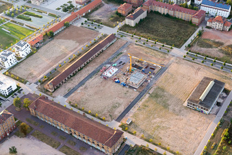 Aerial view of Landau in der Pfalz in the state Rhineland-Palatinate, Germany