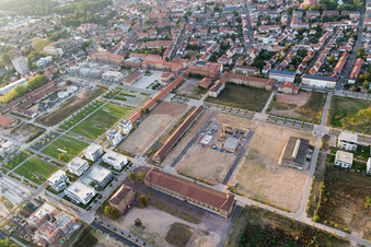Aerial photograpy of Landau in der Pfalz in the state Rhineland-Palatinate, Germany