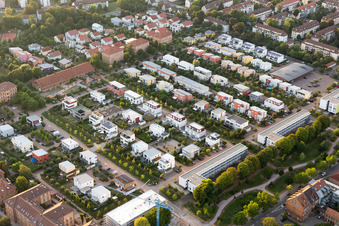 Landau in der Pfalz in the state Rhineland-Palatinate, Germany from above