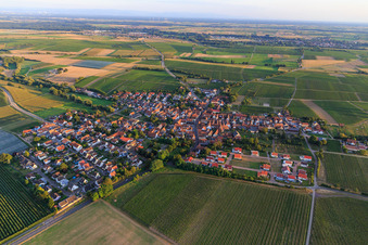 Village view from the northwest in Impflingen in the state Rhineland-Palatinate, Germany