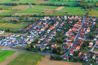 Gartenstraße and Holzgasse in Minfeld in the state Rhineland-Palatinate, Germany