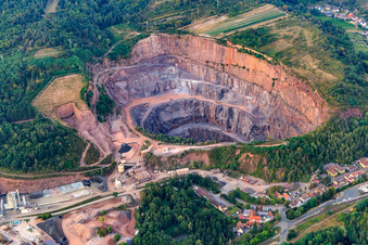 Quarry Albersweiler of the Basalt-Actien-Gesellschaft in Albersweiler in the state Rhineland-Palatinate, Germany