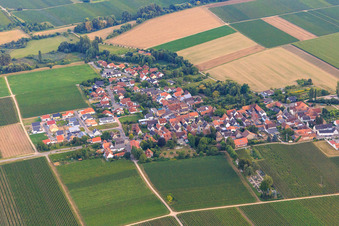 Village view from the north in Kleinfischlingen in the state Rhineland-Palatinate, Germany
