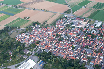 District Niederhochstadt in Hochstadt in the state Rhineland-Palatinate, Germany out of the air