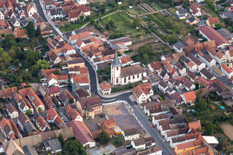 Church building of catholic Church in Ottersheim bei Landau in the state Rhineland-Palatinate, Germany