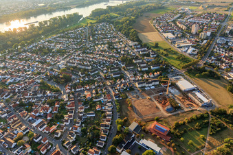 New development area Am Alten Sportpl. under development in Ginsheim-Gustavsburg in the state Hesse, Germany