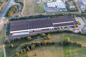 Building complex and distribution center on the site Tengelmann Warenhandelsgesellschaft LD- lager in Nieder-Olm in the state Rhineland-Palatinate, Germany
