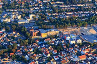 Aerial view of Eckes-Granini Germany GmbH in Nieder-Olm in the state Rhineland-Palatinate, Germany