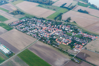 District Ibersheim in Worms in the state Rhineland-Palatinate, Germany from above